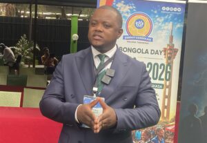 Le Coordinateur Joël Kanyonyo répondant à la presse